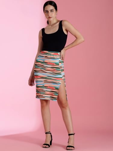 Image of KOTTY Women's Solid and Printed Skirts - A-Line || Pencil || Midi || Maxi || Knee-Length || Flared || Asymmetric Styles for Chic and Comfortable Fashion