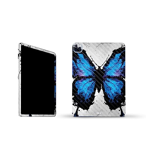 Image of MightySkins Carbon Fiber Skin Compatible With Apple iPad Pro 11 inch M2 4th Gen (2022) Full Wrap Kit - Butterfly Splash | Protective, Durable Textured Carbon Fiber Finish | Easy To Apply | Made in the USA