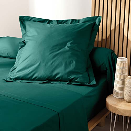 Douceur d'Intérieur Cotton Cushion Cover Emerald 63x63cm, 63 x 63 cm - Image 2