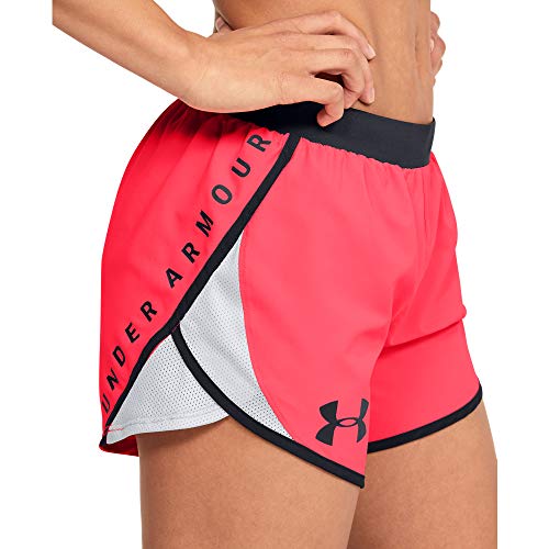 Under Armour Women's Fly By 2.0 Wordmark Running Shorts, Beta (628)/Reflective, X-Small #TOP1