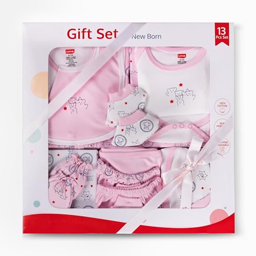 Image of Baby Boys & Girls Cotton Baby Giftset Multicolor pack of 13