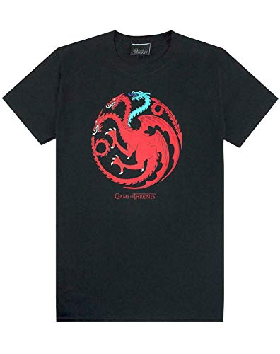 Vanilla Underground Juego De Tronos Camiseta de Hielo y Dragones Emblema del Fuego de los Hombres M