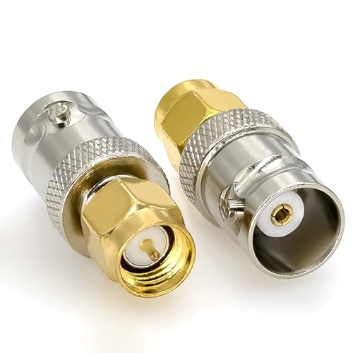Adaptador coaxial SMA macho a BNC hembra 2 unidades miniatura 4