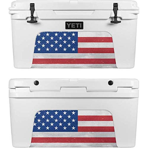 Skinit Decal Skin Compatible with YETI Tundra 65 Hard Cooler - Originally Designed American Flag Distressed Design