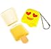 1 Dozen Of Emoji Face Emoticon Ice Pop Lip Gloss Keychain Birthday Party Favors, Great Stocking stuffer! By Blue Green Novelty