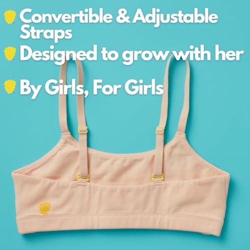 Yellowberry Pipit Training Bra for Girls, Tweens & Teens First Bra with Convertible Adjustable Straps, Wireless & Tagless3