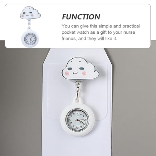 Aputue Nurse Watch, Clip-on Hanging Lapel Digital Watch for Nurses, Doctors, Easy to Read, Retractable, Lightweight, Silicone Case and Band
