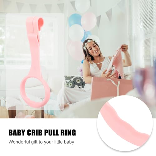Image of 3 Pairs Children's Bed Pull Ring Walking Assistant Stand up Rings Hanging Ring Crib Playpen Accessories Baby Toy Baby Boy Crib Baby Bed Hand Rings Pp Toddler Vertical