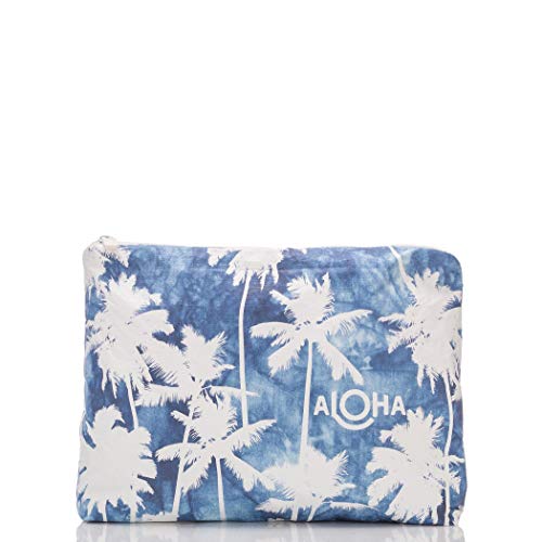 Image of ALOHA Collection Mid Pouch, Lightweight, Packable, & Splash-Proof Pouch for Travel, Makeup, Toiletries, Organization, Gym, Pool & Beach. Easy to Clean Material. (11 inch x 8.5 inch)