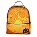 Zucca di Halloween modello di pipistrello leggero zaino per college viaggio scuola Bookbag casual zaino per uomini e donne, Multicolore, Taglia unica