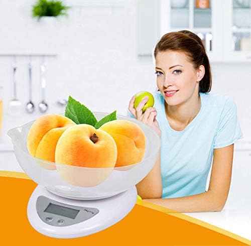 Miniatura 4 de Meichoon Báscula digital de cocina portátil de gramos para el hogar, 11 libras11.0 lbs (0.04 oz), ultradelgada con cuenco extraíble, pesa