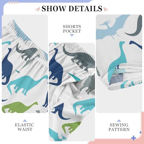 ZZKKO Colorful Cartoon Dinosaurs Boys Pants for Kids Jogger Pants with Pockets S-XL4