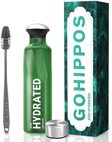 Gohippos Water Bottle, 1L Sports Water Bottle, 32oz Fashion Drinks Bottle to Stay Hydrated, Tritan, BPA Free, Leakproof, for Gym Fitness Office (1 Bottle)