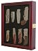Knife Display Case Shadow Box, with Glass Door, Wall Mountable (Cherry Finish)