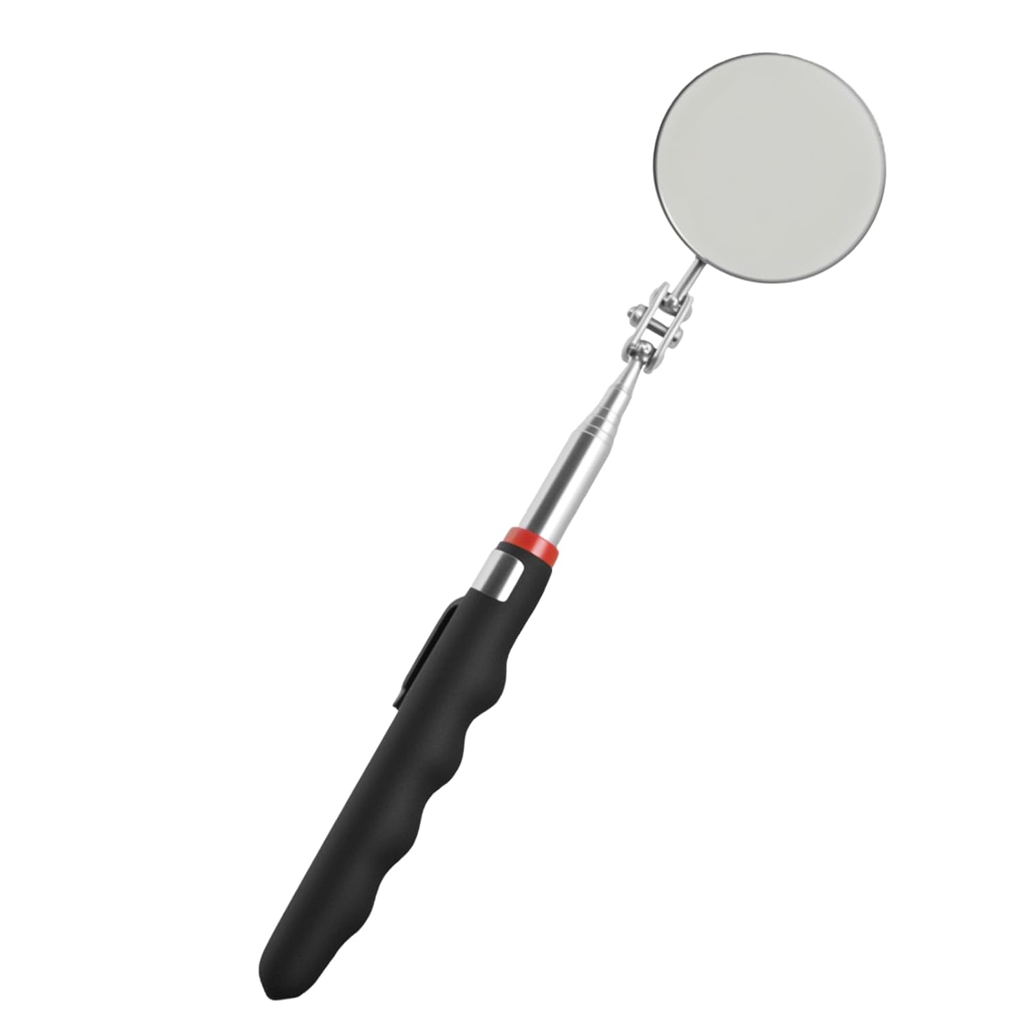 1-Piece Telescoping Inspection Mirror Set, 360° Swivel & Extendable to 30.5", Round Mirror on a Stick for Mechanics, Automotive Repair, Home Inspection