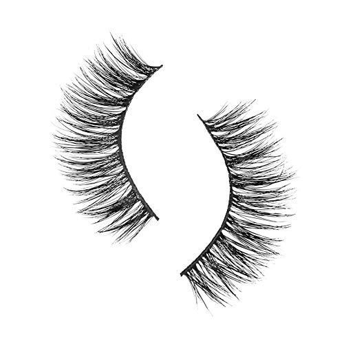 Arison 3D Mink Lashes False Fake Eyelashes Wispy Strips Silk Reusable Handmade Real Long Fur Soft Dramatic Natural Look 1 Pair Package for Women Makeup(M2)