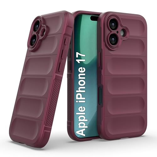 Image of amazon basics Back Case Cover for iPhone 17 | Compatible for iPhone 17 Back Cover | Liquid Silicon Magic Case with Camera Protection | Plum