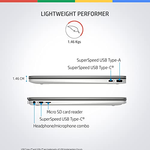 (Refurbished) HP Chromebook 14a,Intel Celeron N4500 14inch(35.6 cm) FHD Touchscreen Laptop (4 GB SDRAM/64 GB eMMC/Chrome 64 /Fast Charge/Dual... - Image 6