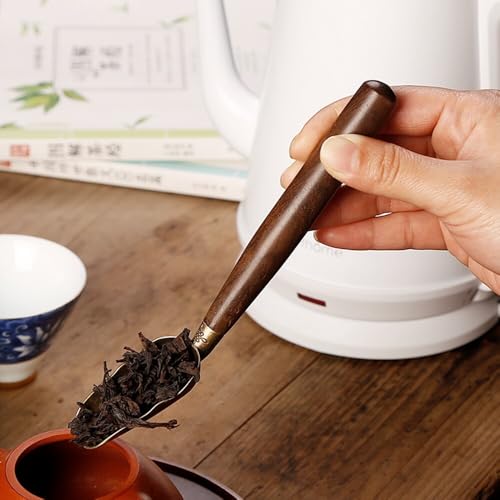 2PACK Wooden Handle Chinese Tea Scoop Spoon Tea Leaves Chooser Holder Spoon Chinese Kongfu Tea Accessories Tools