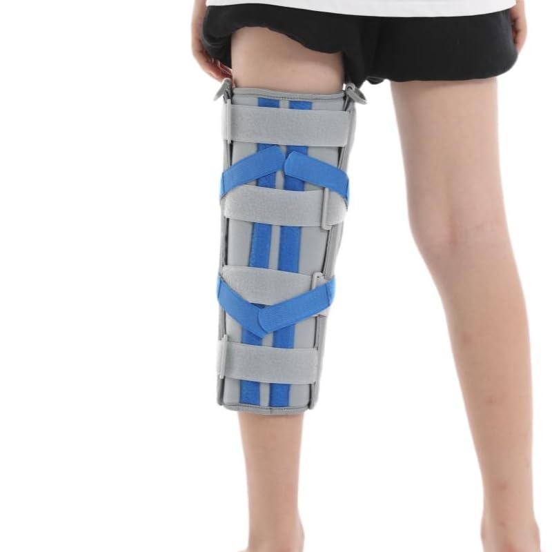 Kids Knee Leg Immobilizer Pediatric Knee Brace Support Child Knee Fixed Splint Leg Fracture Splint Leg Immobilizer/Knee Splint/Knee Brace (Large)