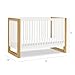 NAMESAKE Nantucket 3-in-1 Convertible Crib with Toddler Bed Conversion Kit in Warm White and Honey, Greenguard Gold Certified (M23301RWHY)