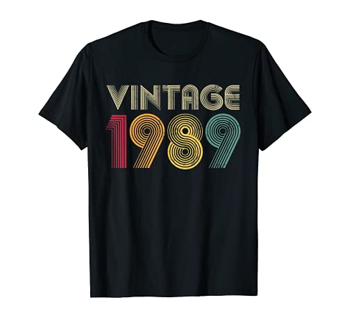1989 32nd Birthday Gift Vintage Retro 32 Years Old Best Of Maglietta