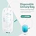 5Pcs 500ml Leg Bag Urinary Drainage Bag with Soft Straps, 17.7 Inch Flexible Catheter, Anti-Reflux Valve, Leak-Proof Seal, Comfortable and Durable Material Green