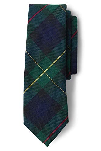 Lands  End Uniform Boys To Be Tied Plaid Tie Hunter classic Navy Plaid Big Kid No Sz