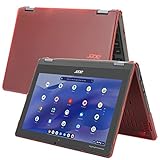 mCover Hartschalen-Schutzhülle, nur kompatibel mit 29,5 cm (11,6 Zoll) Acer Chromebook Spin 511 R753T Serie 2-in-1-Laptop-Computer (nicht kompatibel mit anderen Acer-Modellen), Rot