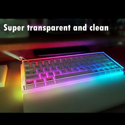 Funda protectora para teclado transparente, protector acrílico impermeable para hogar 5