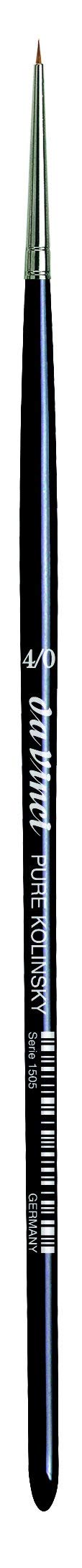 da Vinci Watercolor Series 1505 Maestro Paint Brush, Extra Short Retouch/Spotter Kolinsky Red Sable, Size 4/0 (1505-4/0)