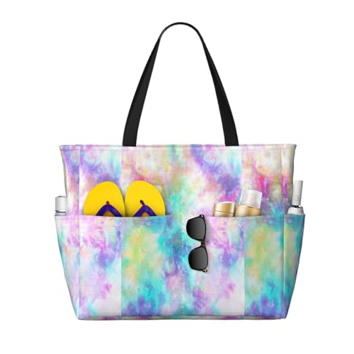 Grand sac de plage sac à bandoulière pour femme spacieux et coloré