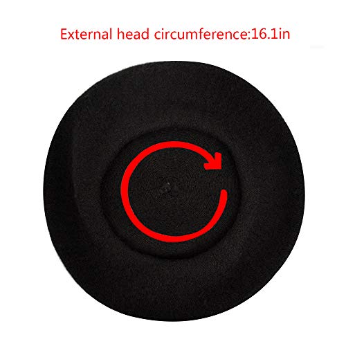 Adela Boutique Unisex Babies Woolen Berets Solid Classic Kids Beanie Cap Winter Warm Hat (Black) #TOP2