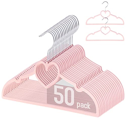 Gosche Kids Velvet Hangers (12.8 Inch - 50 Pack), Non-Slip Baby Clothes Hangers For Closet, Ultra Slim Space Saving Childrens Hangers, 360Degree Swivel-Hook, Infant / Toddler Hangers #TOP16