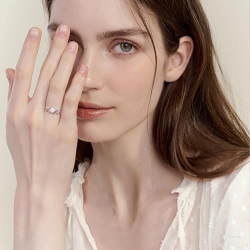 10K/14K/18K Solid Gold Gemstone Vintage Engagement Ring Set for Women 1CT Round Gemstone and Moissanite Amethyst CZ Vintage Promise Anniversary Ring Set for Her4