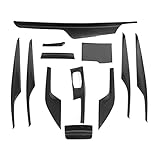 vinilo fibra carbono para coches 12 unids de fibra de carbono Interior del automóvil Kit de ajuste de la consola de la consola decorada marco de ventilación Ajuste para 5 series G30 17-23 LHD