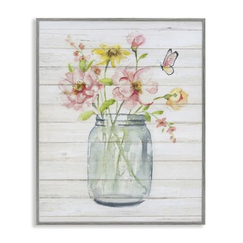 'Spring Wild Flower Assortment Country Mason'| Framed Giclee Art