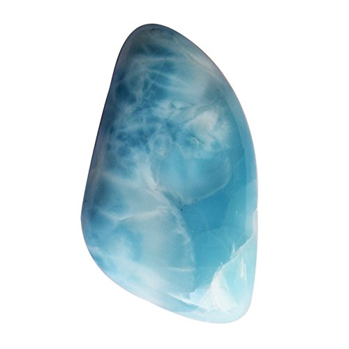 Larimar pierre fine haut de gamme taillée pour haute joaillerie et collectionneurs