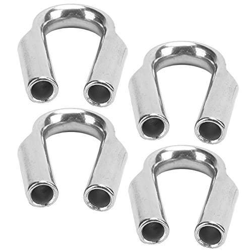 10 Pieces Pipe Thimble 304 Stainless Steel Winch Rope Steel Wire Boating Accessories M6