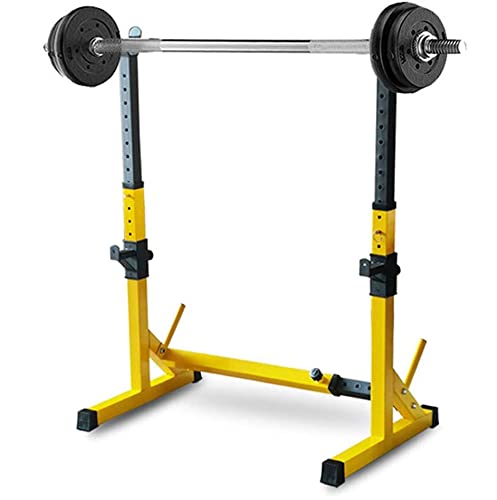 OTQEFTN Multi-Function Weight Lifting Home Gym Fitness Indoor Fitness Squat Stands, Multifunction Barbell Squat Bench Press Rack, Adjustable Height/Width Home Power Cages, Over