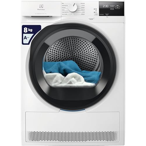 Electrolux Asciugatrice 600 GentleCare 8 kg EW6HA282G, Classe A++, Tecnologia SensiCare e MixCare per Cotoni e Sintetici, Programma Lenzuola XL, Antipiega, Pompa di Calore, 850x596x638mm