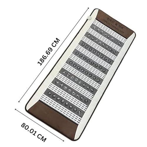 Image of AROGYA 64 Ceratonic Stone Heating Mat For Back Pain Relief & Muscle Relaxation Far Infrared Heating Mattress Promote Metabolism Improve Circulation EMS Full Body Massage For Home, Office, Clinic (Ceratonic Mat)