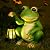 ONTALA Large Frog Garden Statue for Outdoor Decor Solar Powered Sculptures for Yard Patio Cute Animal Statues Housewarming Outdoor Ornaments