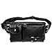 Sac De Taille en Cuir Vintage Fanny Pack pour Hommes Femmes Voyage Chasse NoirRandonnée Escalade Multi-usages Hanche Bum Ceinture Mince Portable Sac à Main Portefeuille Pochette