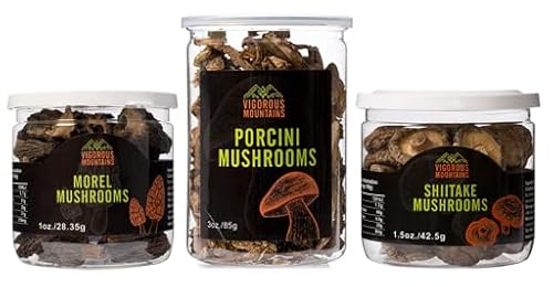 Vigorous Mountains Dried Porcini 3 Ounce And Morel 1 Ounce And Shiitake 1.5 Ounce #TOP21