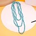 CIOOU Turquoise Amazonite Knotted Semi-Precious Gemstone Wrap Necklace, 8mm/60'' Pearl Strand, Women's Fashion-Conscious Accessory