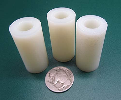 Natural Nylon Spacer, Unthreaded, 3/8" Screw Size x .750" OD x .380" ID x 1.50" Length, 20 Pcs.