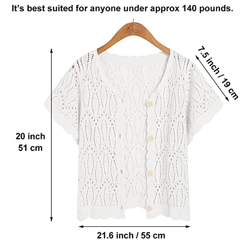 Open Front Summer Cotton Thin Cardigans for Women Lightweight Cropped Cardigan Sweaters for Women2