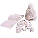HANXIULIN Warme Wintermütze Süße Kindermützen 3-15 Jahre Baby Beanie Mütze Winter Warm Baby Mütze Beanie Hut Mode Haarball Warme Kindermütze Beanie Mützen