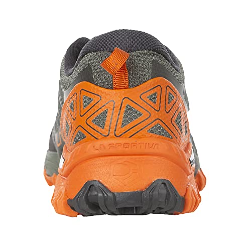 La Sportiva Men's Bushido II Trail Running Shoe, Clay/Tiger, 12.5+ (46.5)